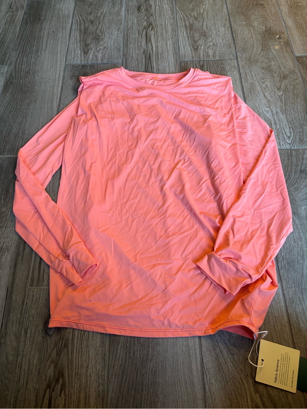 HALARA Long-Sleeve Performance Tee in Coral Pink